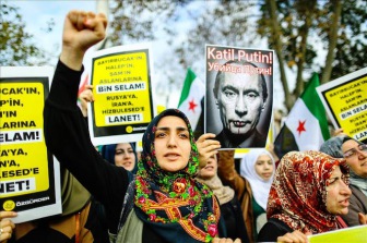 В Стамбуле прошел митинг против российской агрессии в Сирии
