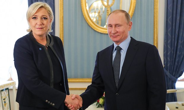 Путин и Ле Пен обсудили в Кремле выборы во Франции